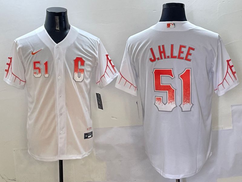 Men San Francisco Giants #51 J.H.Lee White Game Nike 2025 MLB Jersey style 5